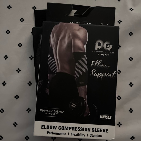 new elbow compression sleeve 2 pack size S unisex - Picture 3 of 6